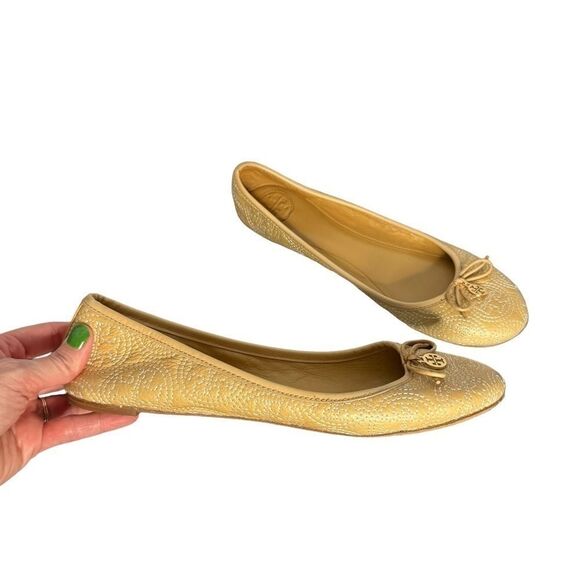 Tory Burch embroidered leather flats - Picture 4 of 8